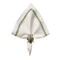 Jardin Napkins in White & Green - Pioneer Linens