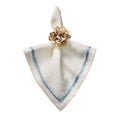 Jardin Napkins in White & Periwinkle - Pioneer Linens