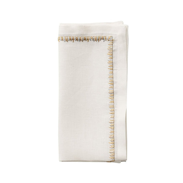 Filament Napkins in White, Gold, & Silver