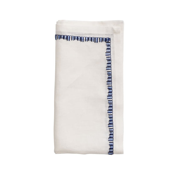 Filament Napkins in White & Navy