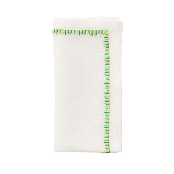 Filament Napkin in White & Yellow & Green