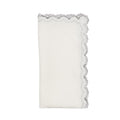 Arches Napkin in White & Silver