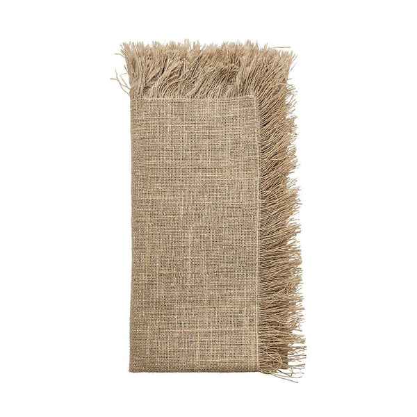 Fringe Napkin in Natural & Silver