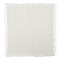 Fringe Napkin in White & Silver