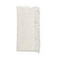 Fringe Napkin in White & Silver