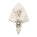 STARBURST NAPKIN IN WHITE, GOLD & SILVER - Pioneer Linens