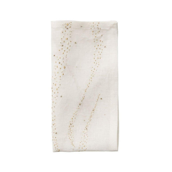 Star Spray Napkins in White, Gold, & Silver