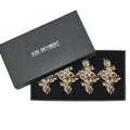 Butterflies Napkin Ring in Champagne & Crystal, Set of 4, in a Gift Box by Kim Seybert