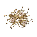 Flora Napkin Ring in Blush & Gold, Set of 4 by Kim Seybert