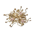 Flora Napkin Ring in Blush & Gold, Set of 4