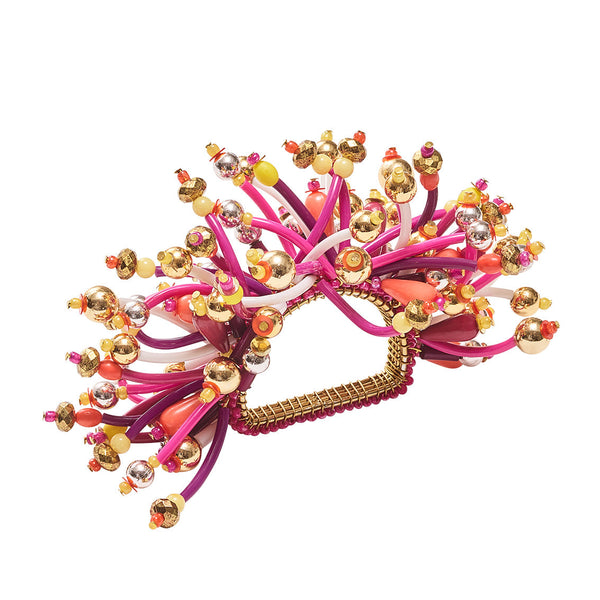 Fun Burst Napkin Ring in Pink, Orange & White