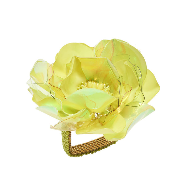 Gardenia Napkin Ring in Citron