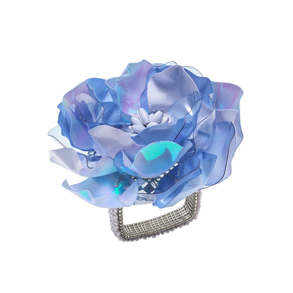 Gardenia Napkin Ring in Periwinkle