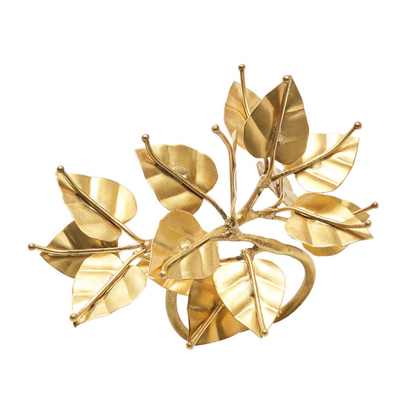 Bougainvillea Napkin Ring in Gold