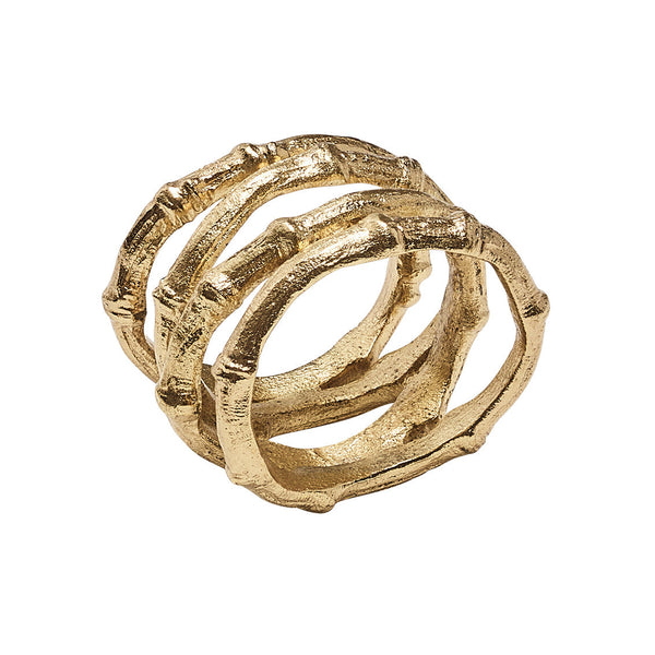 Bamboo Napkin Ring in Gold