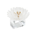 Cosmos Napkin Ring in White & Gold