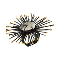 FLARE NAPKIN RING IN GOLD & BLACK - Pioneer Linens