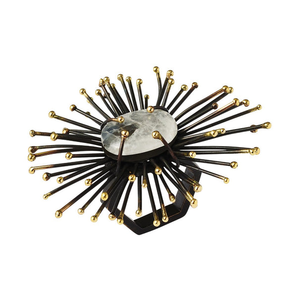 FLARE NAPKIN RING IN GOLD & BLACK