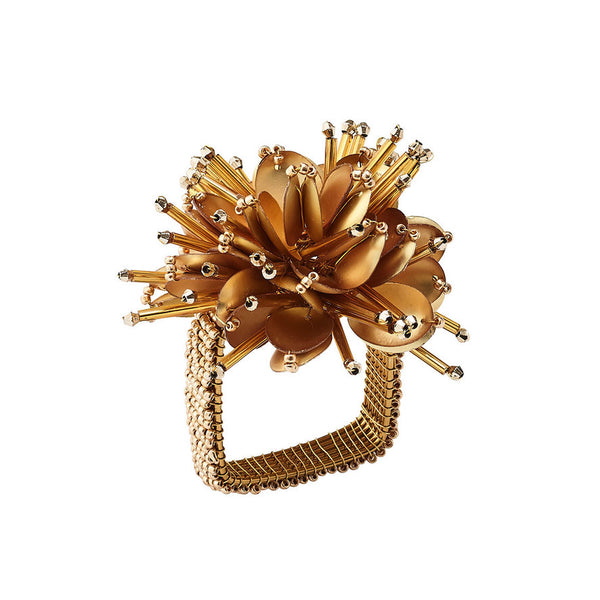 STARBURST NAPKIN RING IN GOLD