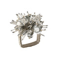 STARBURST NAPKIN RING IN SILVER - Pioneer Linens