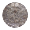 ROUND CAPIZ PLACEMATS IN GRAY - Pioneer Linens