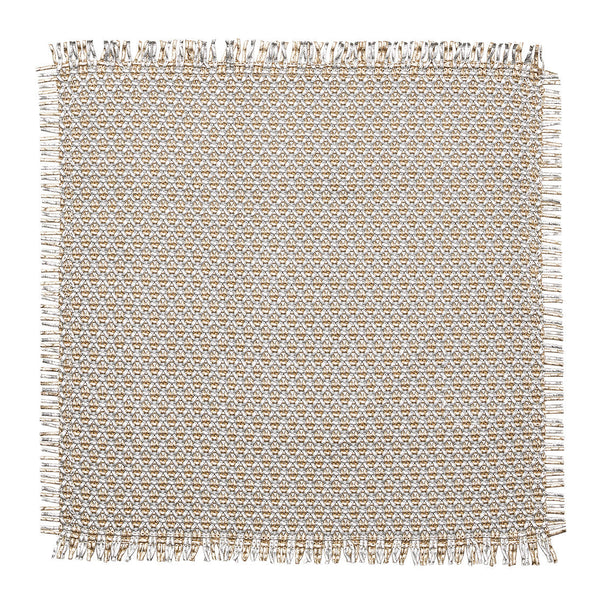 Fringe Placemat in Gold & Silver