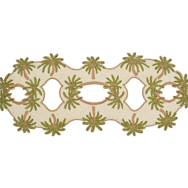 Oasis Runner in Ivory, Green & Gold