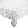 Metafoil Tablecloth in White & Silver