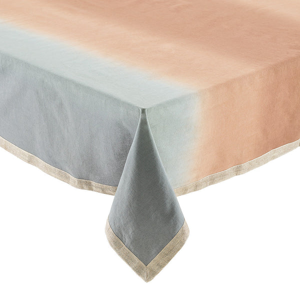 Dip Dye Tablecloth in Beige, Taupe & Gray