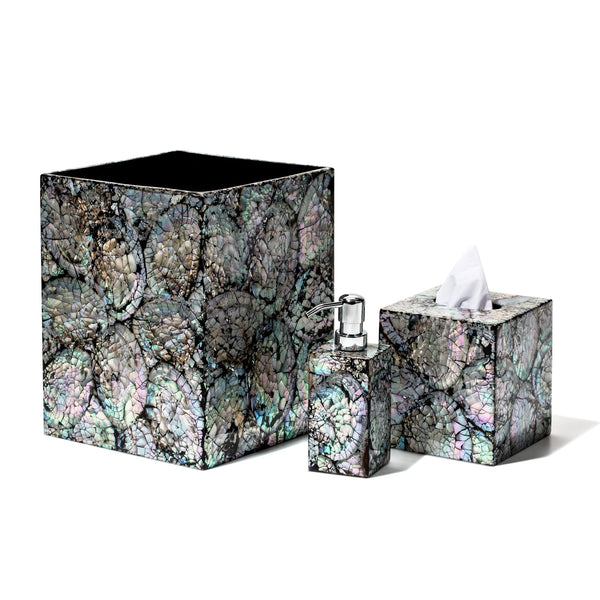 Mother of Pearl Black Vanity Set