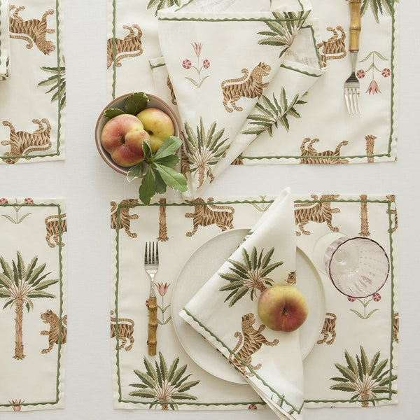 Tiger Palm Table Linens