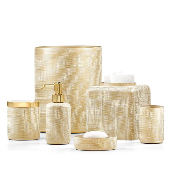 Woven Gold Vanity Set