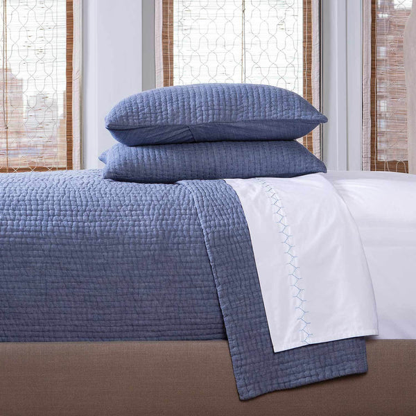 Vivada Indigo Woven Coverlet