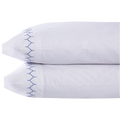 Stitched Indigo Sham and Sheets - Pioneer Linens