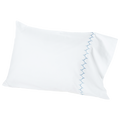 Stitched Light Indigo Sham and Sheets - Pioneer Linens