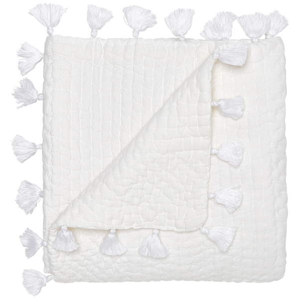 Sahati White Throw