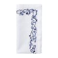 Ming Border Napkin in White & Navy