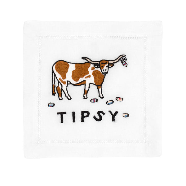 Tipsy Longhorn Cocktail Napkin