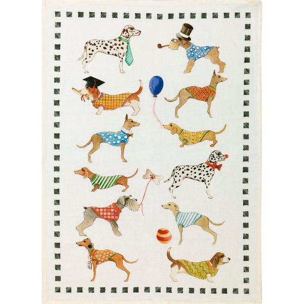 Best Friends Dogs Tea Towel