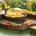 Woven Round Serving Tray - Pioneer Linens