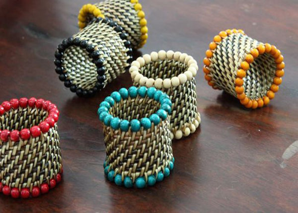 Handwoven Beaded Napkin Rings