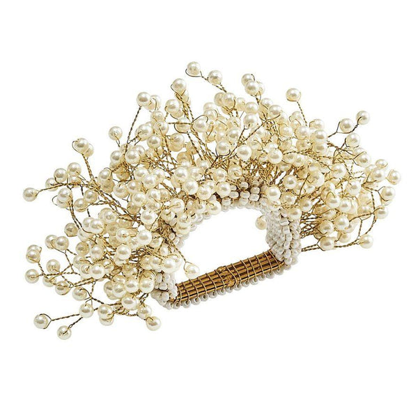 Spray Napkin Rings in Pearl